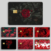 Beautiful Red Rose Credit Card Skin Stickers Skin pack of 7 atm card skins